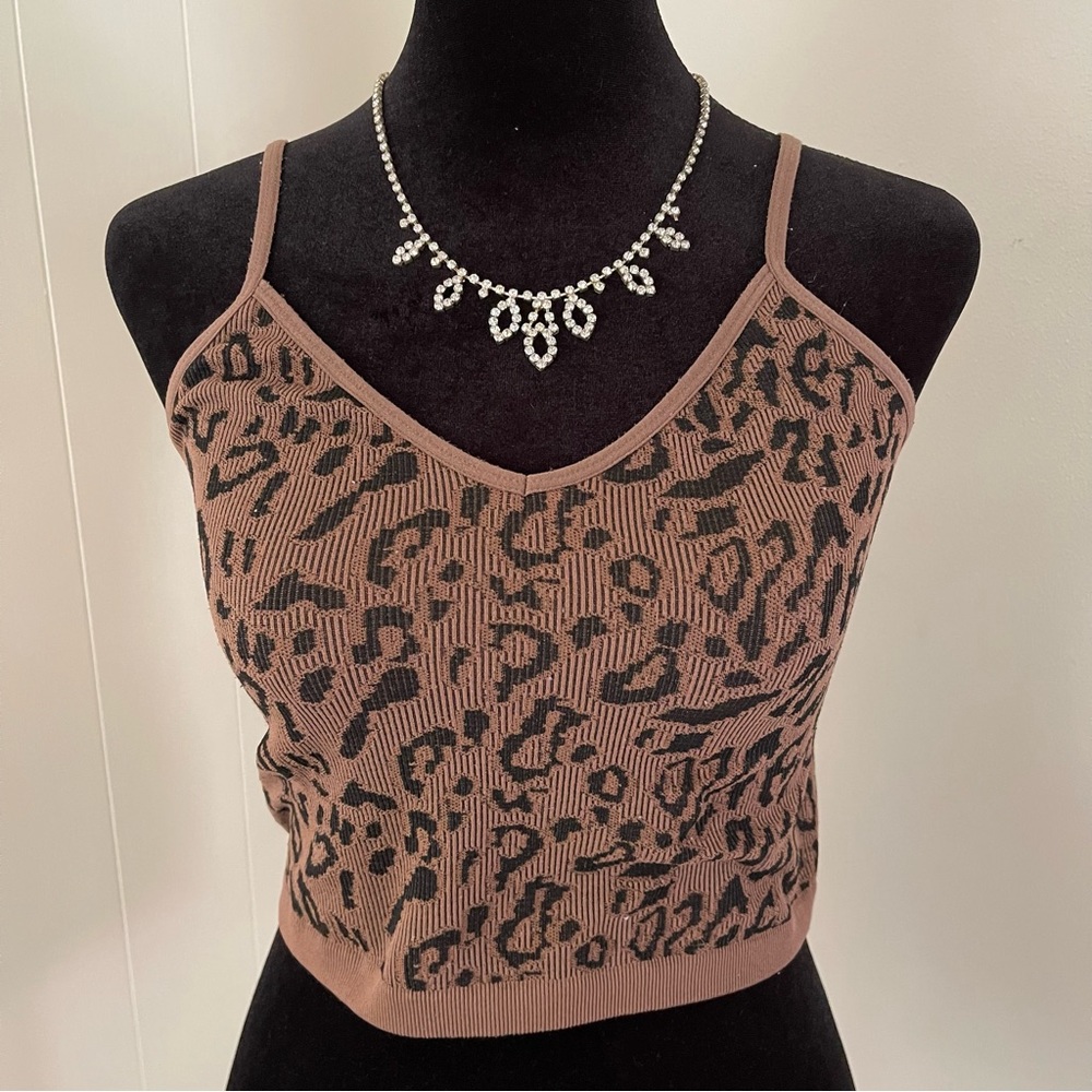 Cheetah print crop top